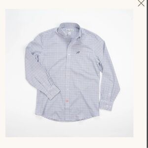 Classic Men's White and Blue Checkered Shirt